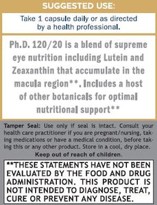 Ph.D. 120/20 Eye Support - Health Healing Energy Ph.D.